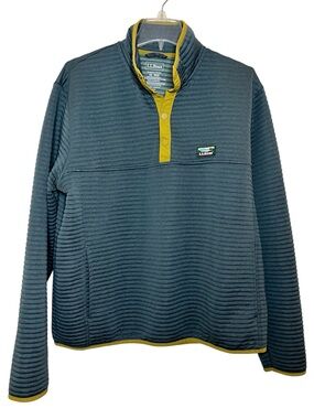 L.L. Bean Men’s Airtight Knit Pullover Slightly Fitted Green Size XL